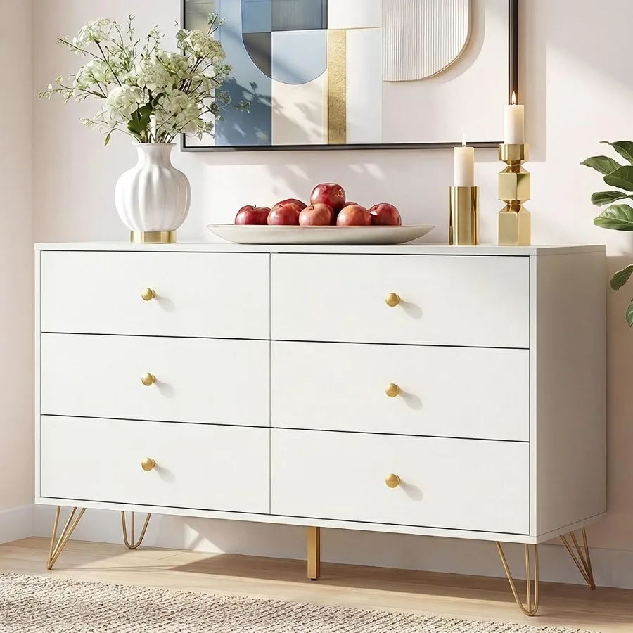 Storage & Organization - Comò bianco con 6 cassetti e
